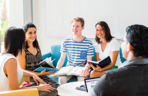 Students sitting in a group